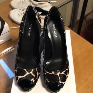 COPY - Nine West Pony Hair Peep Toe Pumps